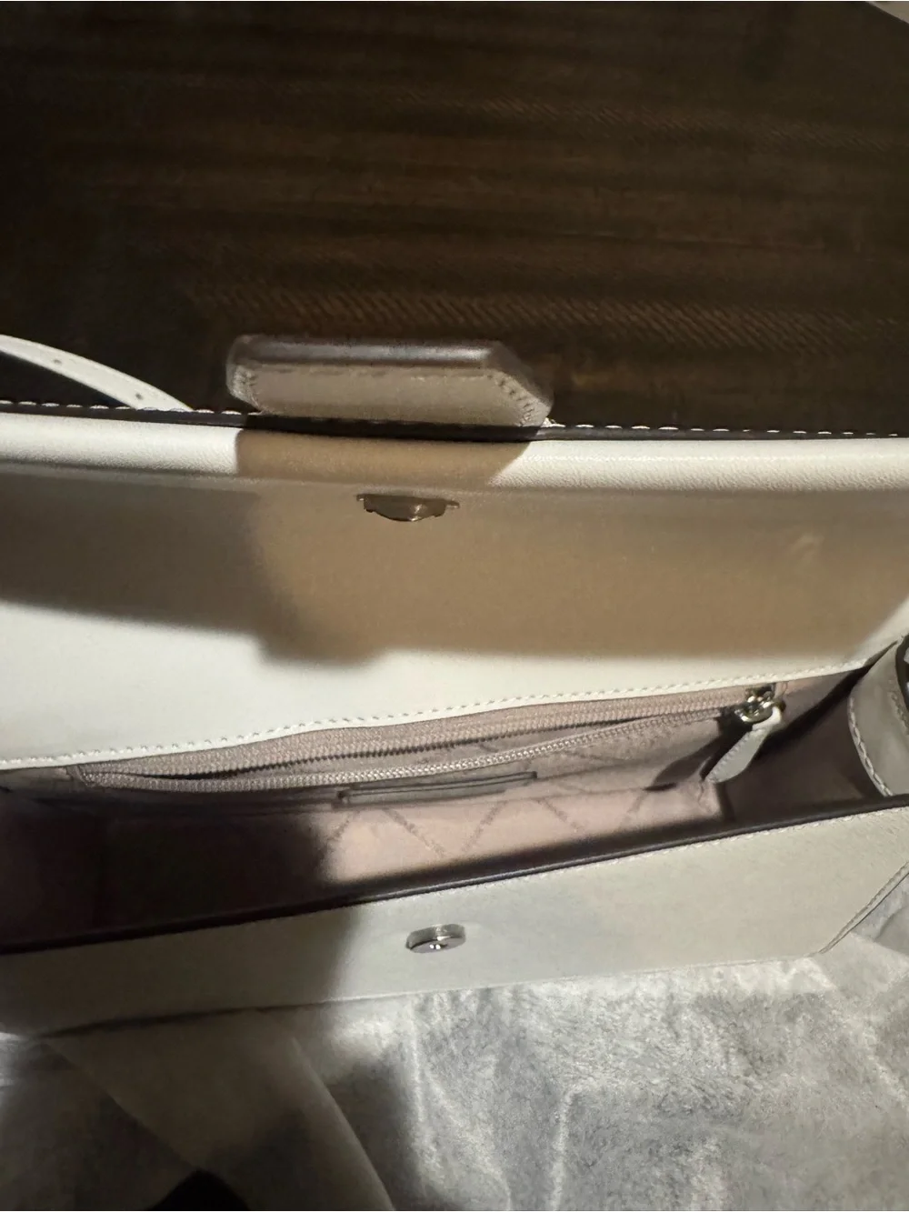 MICHAEL KORS Optic White Crossbody Wallet Bag